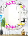 Classic Hounds - Modern Round or Oval Wall Mirror - Leaves