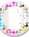 Classic Hounds - Modern Round or Oval Wall Mirror - Leaves