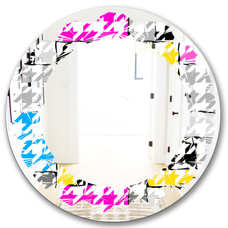 Classic Hounds - Modern Round or Oval Wall Mirror - Leaves