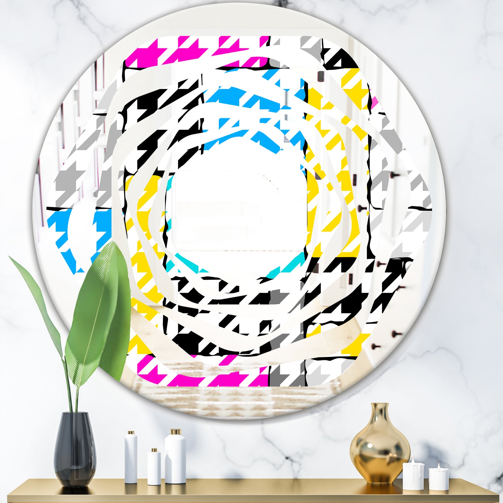Classic Hounds - Modern Round or Oval Wall Mirror - Whirl