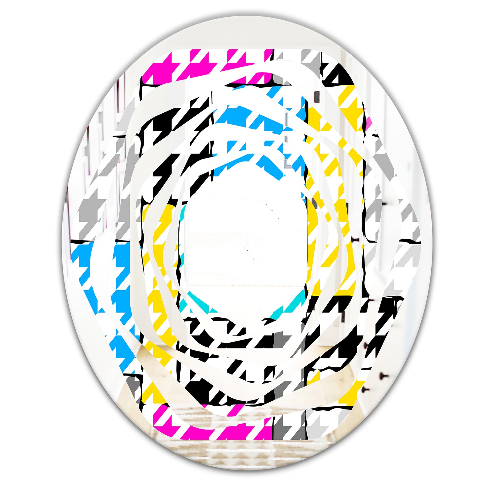 Classic Hounds - Modern Round or Oval Wall Mirror - Whirl