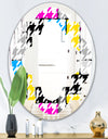 Classic Hounds - Modern Round or Oval Wall Mirror - Quatrefoil