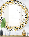 Leopard Fur Safari VI - Modern Round or Oval Wall Mirror - Triple C