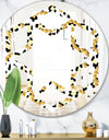 Leopard Fur Safari VI - Modern Round or Oval Wall Mirror - Hexagon Star