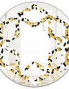 Leopard Fur Safari VI - Modern Round or Oval Wall Mirror - Hexagon Star