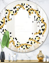 Leopard Fur Safari VI - Modern Round or Oval Wall Mirror - Quatrefoil