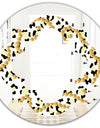 Leopard Fur Safari VI - Modern Round or Oval Wall Mirror - Quatrefoil