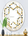 Leopard Fur Safari VI - Modern Round or Oval Wall Mirror - Hexagon Star