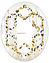 Leopard Fur Safari VI - Modern Round or Oval Wall Mirror - Hexagon Star