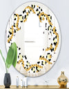 Leopard Fur Safari VI - Modern Round or Oval Wall Mirror - Quatrefoil