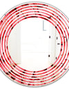Coral Pink Butterflies - Modern Round or Oval Wall Mirror - Wave