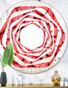 Coral Pink Butterflies - Modern Round or Oval Wall Mirror - Whirl