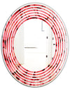 Coral Pink Butterflies - Modern Round or Oval Wall Mirror - Wave