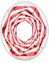 Coral Pink Butterflies - Modern Round or Oval Wall Mirror - Whirl