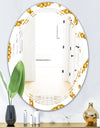 Golden Chain Necklace - Modern Round or Oval Wall Mirror - Triple C