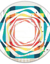 Tartan Geometrical Texture III - Modern Round or Oval Wall Mirror - Whirl
