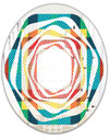 Tartan Geometrical Texture III - Modern Round or Oval Wall Mirror - Whirl