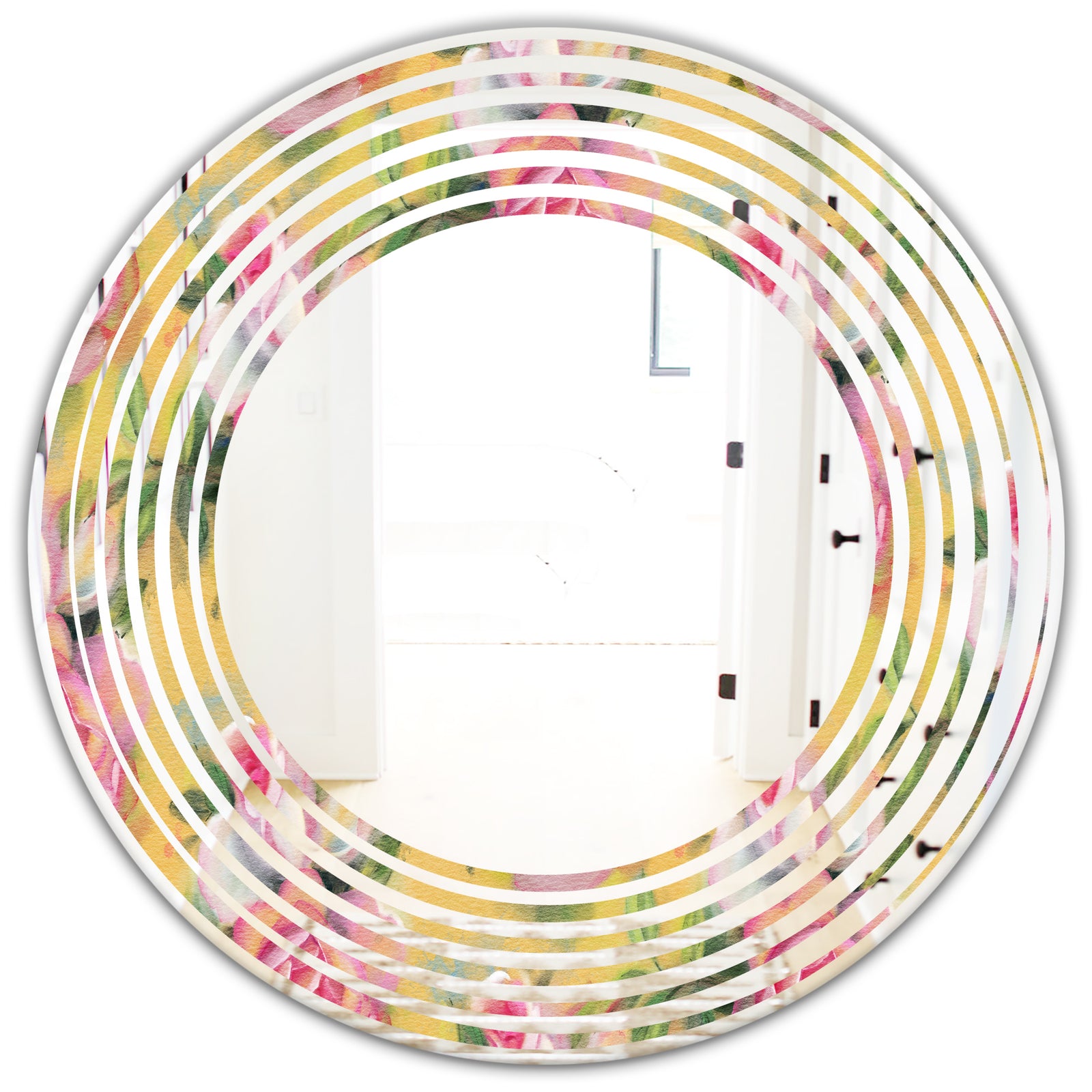 Hand - Modern Round or Oval Wall Mirror - Wave
