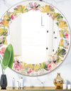 Hand - Modern Round or Oval Wall Mirror - Leaves