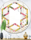 Hand - Modern Round or Oval Wall Mirror - Hexagon Star