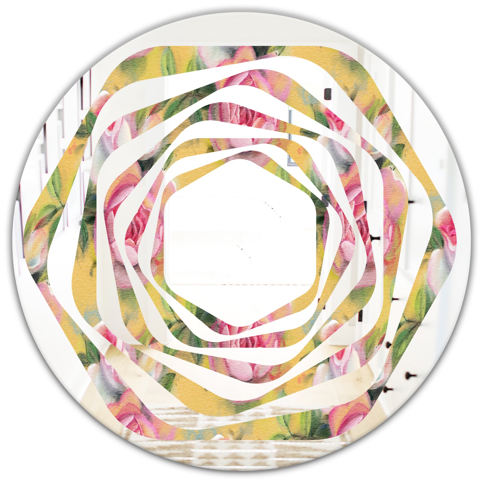 Hand - Modern Round or Oval Wall Mirror - Whirl