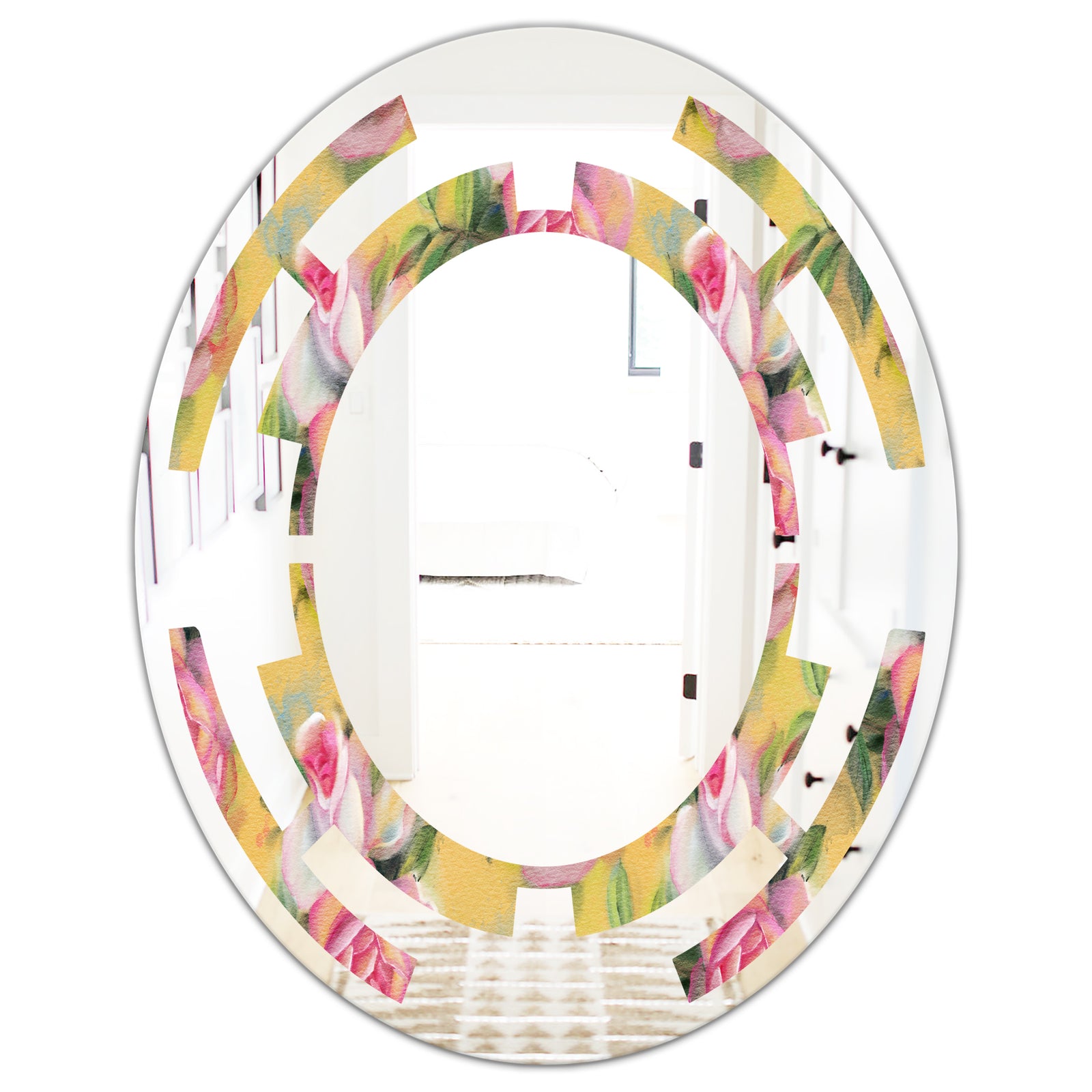 Hand - Modern Round or Oval Wall Mirror - Space