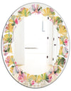 Hand - Modern Round or Oval Wall Mirror - Leaves