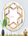 Hand - Modern Round or Oval Wall Mirror - Hexagon Star