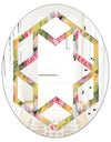 Hand - Modern Round or Oval Wall Mirror - Hexagon Star