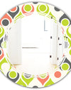 Retro Abstract Drops II - Modern Round or Oval Wall Mirror - Triple C