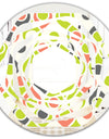Retro Abstract Drops II - Modern Round or Oval Wall Mirror - Whirl