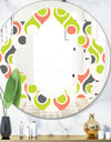 Retro Abstract Drops II - Modern Round or Oval Wall Mirror - Quatrefoil