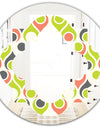 Retro Abstract Drops II - Modern Round or Oval Wall Mirror - Quatrefoil