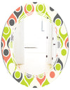 Retro Abstract Drops II - Modern Round or Oval Wall Mirror - Triple C