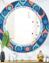 Retro Abstract Drops X - Modern Round or Oval Wall Mirror - Triple C