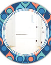 Retro Abstract Drops X - Modern Round or Oval Wall Mirror - Triple C