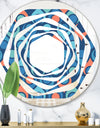 Retro Abstract Drops X - Modern Round or Oval Wall Mirror - Whirl
