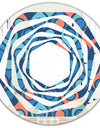 Retro Abstract Drops X - Modern Round or Oval Wall Mirror - Whirl