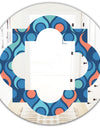 Retro Abstract Drops X - Modern Round or Oval Wall Mirror - Quatrefoil