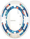 Retro Abstract Drops X - Modern Round or Oval Wall Mirror - Space