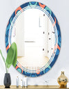 Retro Abstract Drops X - Modern Round or Oval Wall Mirror - Triple C