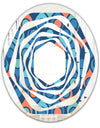 Retro Abstract Drops X - Modern Round or Oval Wall Mirror - Whirl