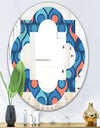 Retro Abstract Drops X - Modern Round or Oval Wall Mirror - Quatrefoil