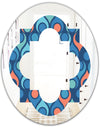 Retro Abstract Drops X - Modern Round or Oval Wall Mirror - Quatrefoil