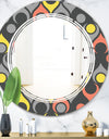Retro Abstract Drops I - Modern Round or Oval Wall Mirror - Triple C