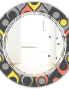 Retro Abstract Drops I - Modern Round or Oval Wall Mirror - Triple C