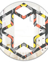 Retro Abstract Drops I - Modern Round or Oval Wall Mirror - Hexagon Star