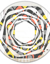 Retro Abstract Drops I - Modern Round or Oval Wall Mirror - Whirl