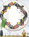 Retro Abstract Drops I - Modern Round or Oval Wall Mirror - Quatrefoil