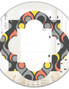 Retro Abstract Drops I - Modern Round or Oval Wall Mirror - Quatrefoil